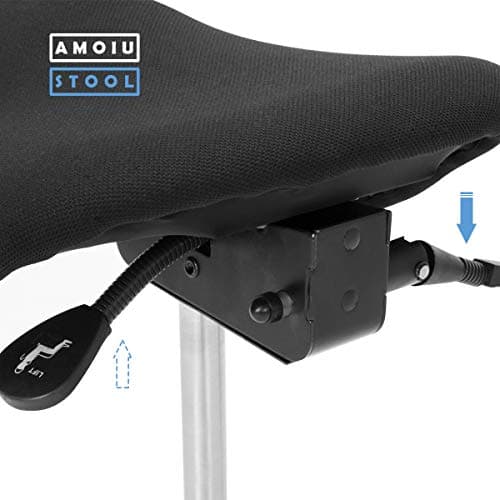 AMOIU Tabouret Reglable Ergonomique Tabouret de Bureau à roulettes Tabouret Assis Debout Hauteur réglable