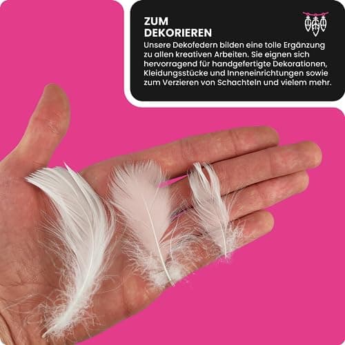 Netuno 150 plumes décoratives blanches 10g plumes duveteuses décoratives plumes d'oiseaux plumes naturelles pour loisirs créatifs bricolage décorations de fêtes attrape-rêves fabrication de masques