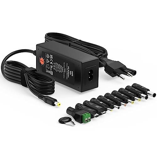 Zolt 45W Adaptateur d’Alimentation Universel AC à DC 5V 6V 7.5V 9V 12V 13.5V 15V 3A Transformateur d'alimentation à Découpage avec 10 Connecteurs DC, 3000mA Max.