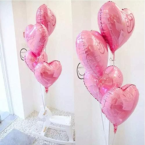 Ballon Coeur rose 20 pièces 18 Pouces baudruche en Forme de Coeur Rouge pour Anniversaire, Mariage, Saint Valentin décoration de fête de Noël