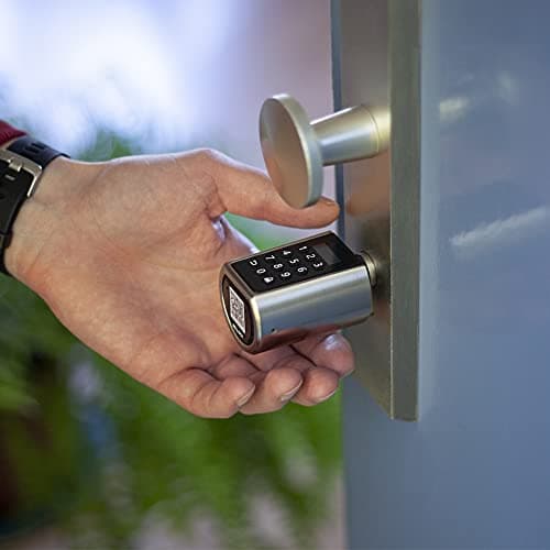 WELOCK PCB01 Serrure Connectée Serrure à Code avec RFID carte,Connexion Bluetooth APP, Serrure Digitale Wi-Fi(nécessite WiFiBox),Smart Lock Facile à installer Argent