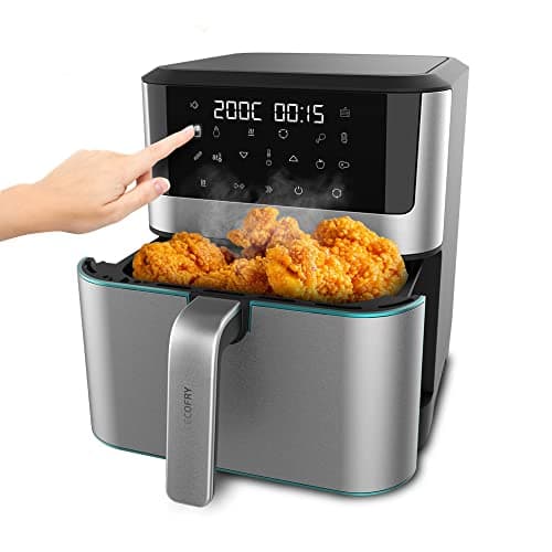 Cecotec Friteuse sans Huile de 8 L Cecofry Supreme 8000. Air Fryer de 1800 W, 10 Menus, Technologie Perfect Cook, Température Réglable 30oC - 200oC, Commande Tactile