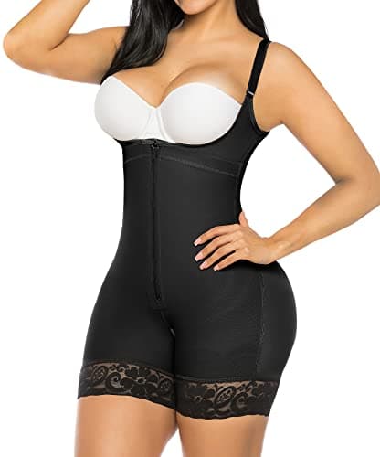YIANNA Body Sculptant Femme Gainant Invisible Gaine Ventre Plat Shapewear Amincissante Combinaison Fajas Colombianas Corset Minceur Noir, 3XL 7212