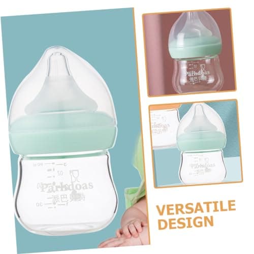 TOYANDONA Biberon En Verre Pour Biberon De Lait Pour Biberon Pour Nourrissons Biberon Anti Colique Biberons Pour Nouveau-né Entraîneur De Buvant Biberon à Col Large Un Verre