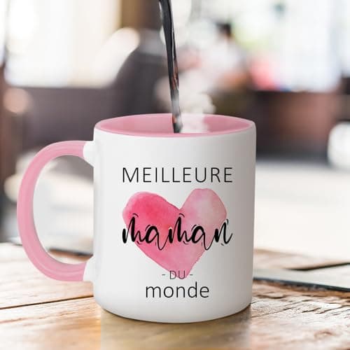 Fatbaby Idee Cadeau Noel Original Céramique Mug Cadeau Anniversaire Femme Personnalisé Meilleure Maman du Monde Tasse Femme Noel