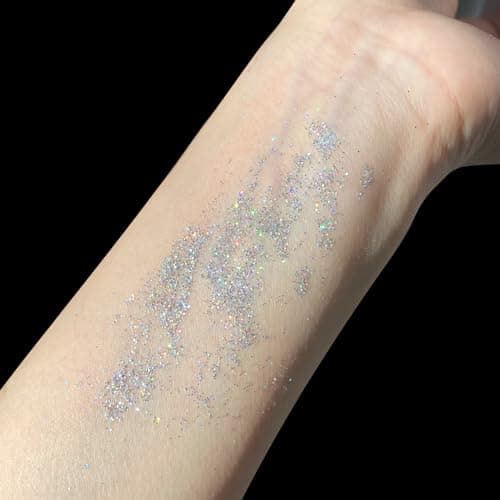 100g Poudre à Paillettes Argent Brillant Peinture Pailletée Fines Scintillant Accessoire Loisirs Créatif Décoration Maquillage Ongles Nail Bricolage Artisanat Carte pour Fête Noël Mariage Anniversaire