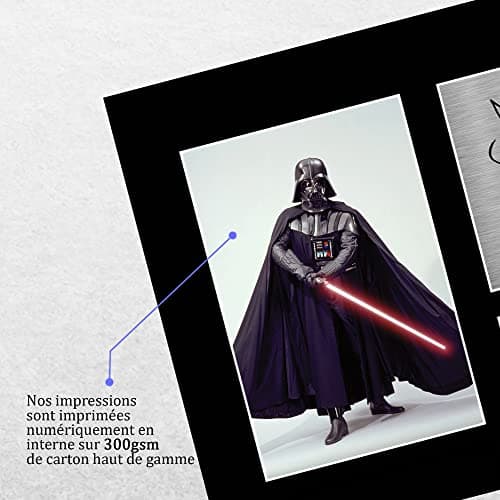 HWC Trading A4 Dave Prowse & James Earl Jones Star Wars Gift Darth Vader Cadeaux Imprimé Signé Autographe Photo pour les fans de cinéma - A4