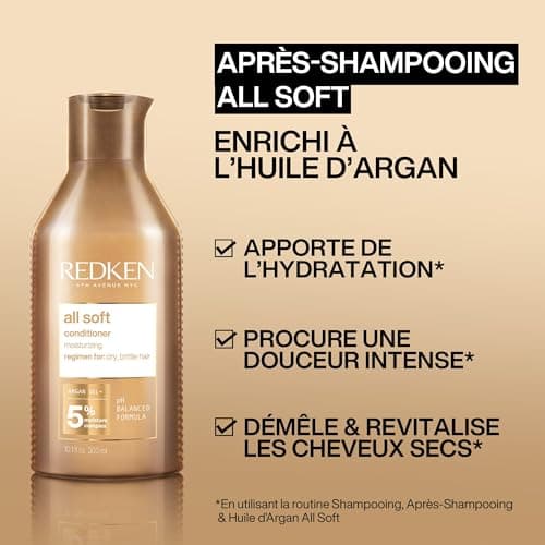 REDKEN - Coffret Cadeau Noël Grand Format - Cheveux Secs - Hydrate & Nourrit - Shampoing, Après-Shampoing & Spray Multi-Bénéfices One United - All Soft