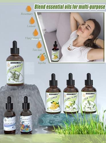Huile Essentielle Citron Airoomoil Pure Huile de Citron Naturelle Huiles essentielles d'agrumes pour diffuseur d'arôme Cadeau de Noël, Lessive 120 ml