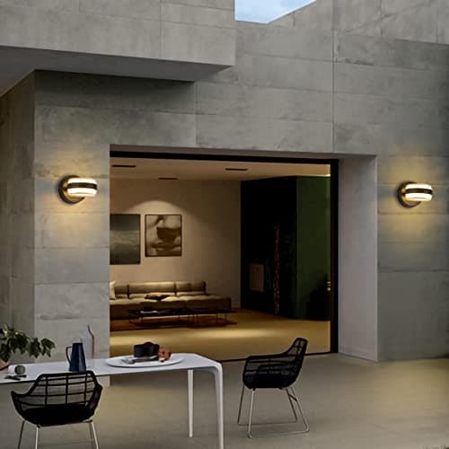 Dr.lazy 12W Applique Murale led Intérieur exterieur Lampe murale LED Moderne Imperméable IP65 Appliques Murales en Aluminium pour Salon Escalier Couloir Jardin (Blanc Chaud)