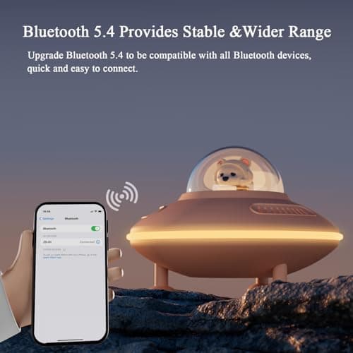 Enceinte Bluetooth Veilleuse Haut Parleur Lumineuse avec Bluetooth 5.4 AUX, TF Carte USB Petite Enceinte Bluetooth Rose Cadeau Fille 10 Ans Cadeau Femme Anniversaire Veilleuse Enfant Kawaii Deco