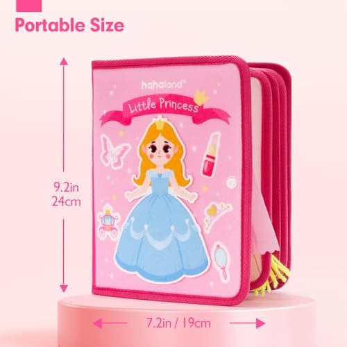 hahaland Jouet Bebe 1 an Busy Board Montessori âge 1 an, Relooking Princesse Jouet Enfant 1 2 3 4 Ans, Jeux Montessori Jouets d'Activité et de Développement Cadeau Fille 1 2 3 Ans