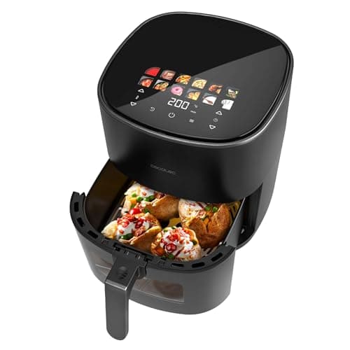 Cecotec Air Fryer Cecofry&Grill Duoheat 6500. Friteuse à Air sans Huile 6,5L, Grill, Plancha, Résistance Double, 2200W, Cuisson Uniforme, Idéale pour Viandes et Pizzas