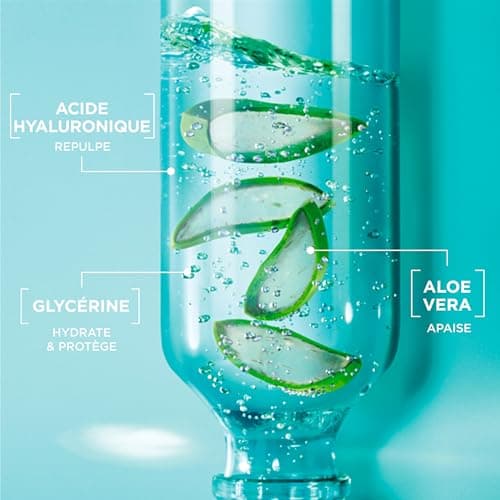 GARNIER Skin Active - Gel Nettoyant Apaisant - pH Neutre - Élimine Maquillage & Impuretés - Hydrate & Repulpe - Enrichi En Aloe Vera, Glycérine & Acide Hyaluronique - Vegan & Cruelty Free - 250 ml