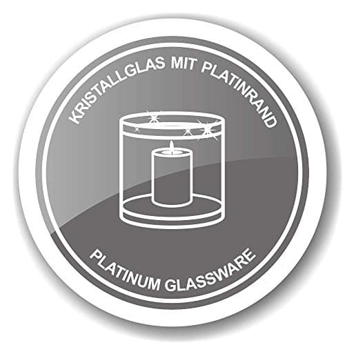 EDZARD Lanterne Molly en Verre de Platine, Hauteur 10 cm, diamètre 8,5 cm