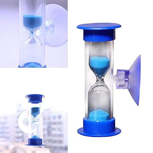 Sablier 3 min - Sable bleu - Sans pile - Minuteur de douche - Économie d'eau - Minuteur de brossage des dents