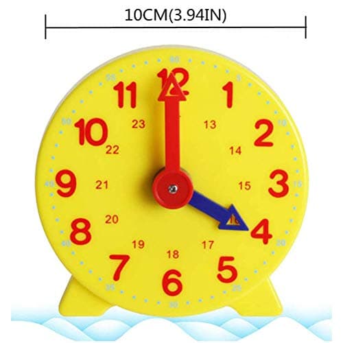 Rvtkak Horloge pédagogique pour Enfants - Réveil éducatif pour Apprendre à Lire l'heure - Réglable - Outil d'apprentissage précoce - pour Apprendre à Lire l'heure