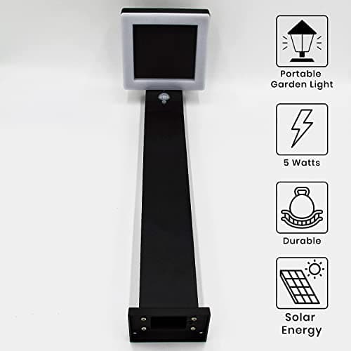 MaxxGarden Éclairage de chemin - Avec Détecteur de Mouvement - éclairage de pelouse extérieur - Lampes solaires d'extérieur à énergie solaire - 80 cm