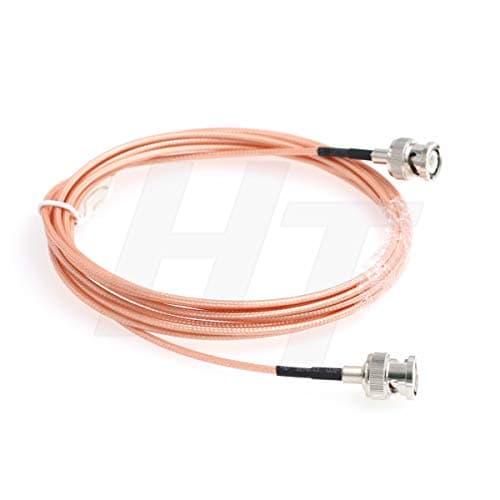 Hangton Câble coaxial BNC HD SDI vidéo RF avec faible perte de signal 50 Ohm RG316 BNC mâle vers mâle pour moniteur d'appareil photo (3 mètres)