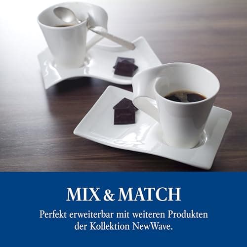 Villeroy & Boch - tasse à café NewWave avec anse, mug à anse moderne en porcelaine premium, compatible lave-vaisselle et micro-onde, blanc, 300 ml, 11,3 cm