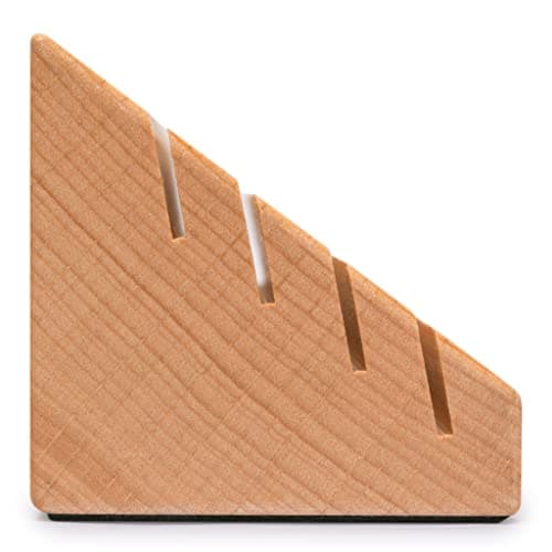 Yellow Mountain Imports Porte-cartes en bois de hêtre massif de taille standard - Ensemble de 2 organiseurs de cartes