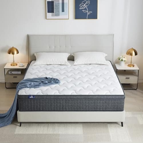 SuiLong Matelas 160x200 26 cm Épaisseur H3 H4 Matelas à Ressorts Ensachés Mousse Mémoire de Forme,Hybride Matelas,7 Zone Orthopédique Parfait Soutien Confort Matelas Lit d'Adulte et d'enfant 160x200