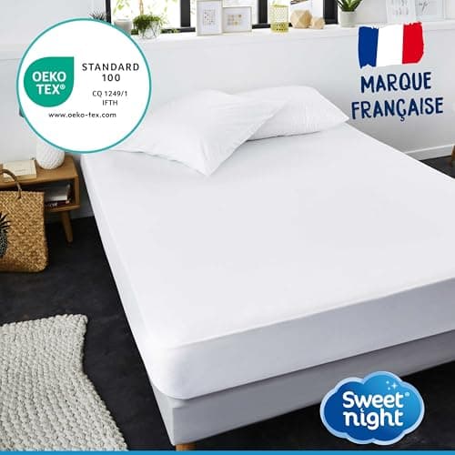 SWEET NIGHT Sweetnight - Protège Matelas 140x190 cm | Alèse Imperméable et Micro Respirante | Souple et Silencieux | Lavable à 90°C