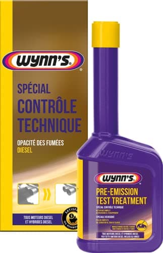Wynn's Additif Contrôle Technique Diesel - Nettoyant Injecteurs - 325 ML | Réduit les Fumées Noires - Nettoie les Injecteurs Diesel - Aide à Préparer le Véhicule au Contrôle Technique