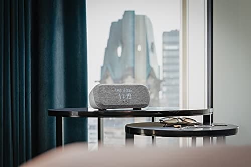 Teufel Radio One Radio-réveil HiFi et Enceinte Bluetooth, Radio Dab+/FM, Ecran d’Affichage dimmable (Light Gray)