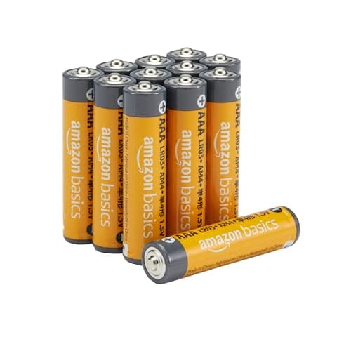 Amazon Basics piles Alcaline Type AAA 1,5 V 1340 mAh - Lot de 12(Design variable)