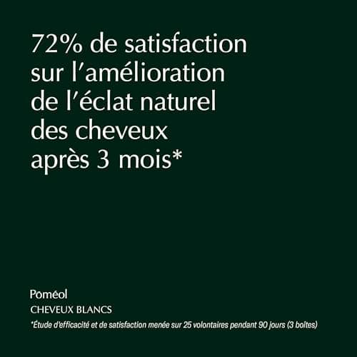 POMÉOL | Complément Alimentaire Pigmentation Cheveux Blancs & Gris | Spécial couleur, Retarde l’apparition des cheveux blancs | Stimule la pousse et freine la chute | 30 jours, 60 comprimés