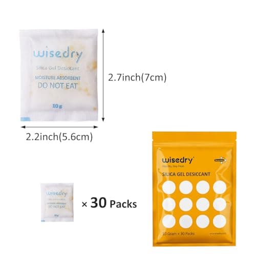Paquets de 10 grammes x 30 Gel de Silice sachets sacs avec perle orange silicone Indicateur d'humidité absorbeur d humidite pour Élimination de l'humidité,qualité alimentaire