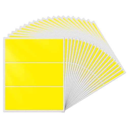 Étiquettes Adhésives Inscriptibles Jaunes 102×51 mm 60 Pièces