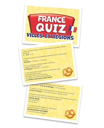 KANGUR Quiz France Villes et Régions Jeu Familial Jeux de Société pour Enfants et Adultes Quiz Jeu de Cartes