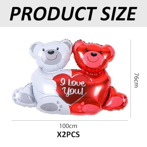 Lot de 2 ballons en aluminium, en forme de cœur, en peluche, pour décoration de mariage et de fête, réutilisables, personnalisables