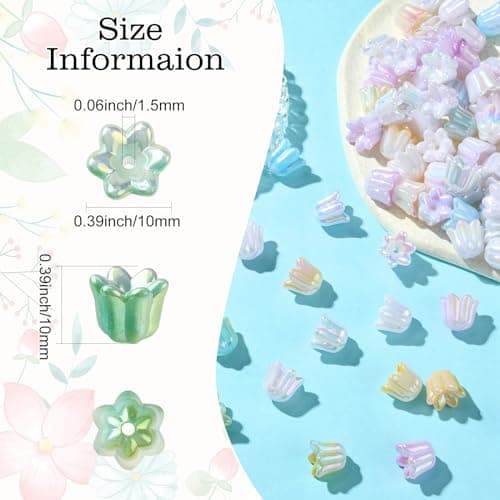 Stiesy Lot de 300 perles d'espacement en résine opaques colorées pour la fabrication de bijoux, bracelets et loisirs créatifs