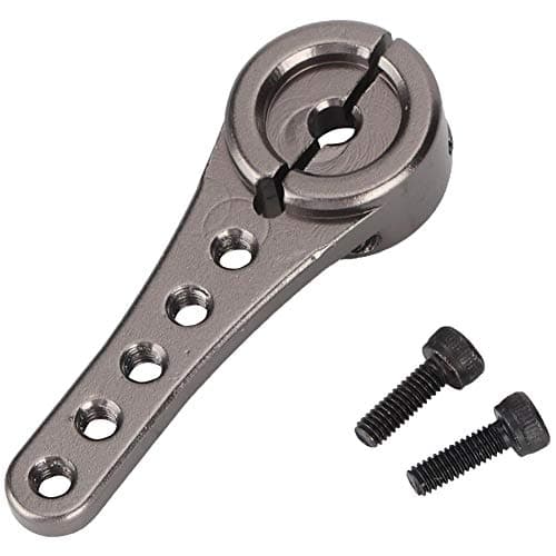 Bras de klaxon de servo de Direction, Alliage d'aluminium Long Bras de klaxon de servo de Direction 25T Compatible avec 1/10 1/8 1/5 RC Car(Titane)