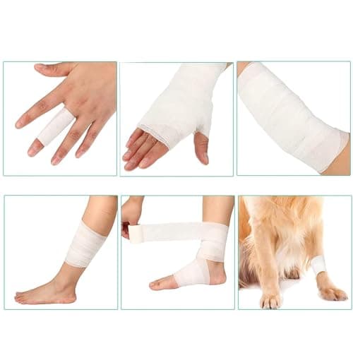 Bandes de Kinésiologie,Bandage Autoadhésif,Bande Adhesive Elastique Kinésiologie,Bandage Autoadhésif Cohésifs Bandes,Bande Adhésive Elastique,pour Doigts,Poignets,Genoux,5 Rouleaux,5cm X 4,5m,Blanc