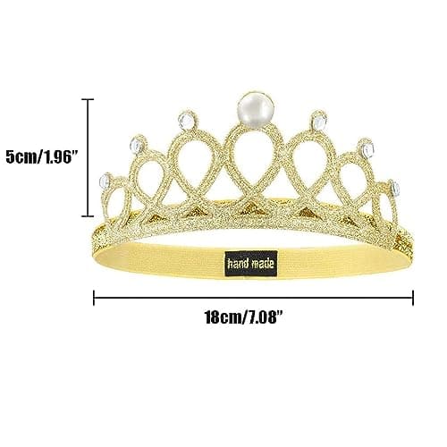 DOYUKY 6 Pièces Princesse Couronne, Bandeau Couronne Enfants, Diadème Princesse Enfants, Elastique Bandeau Couronne pour les Festivals d'Anniversaire de Fête de Fille