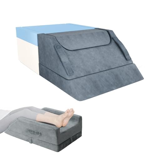 Coussin Veineux Réglable Hauteur pour deux jambes, pour Après une Opération, une Blessure ou Se Reposer-Coussin Ergonomique en Forme de Coin Coussin de Surélévation Jambes, Coussin Lymphatique