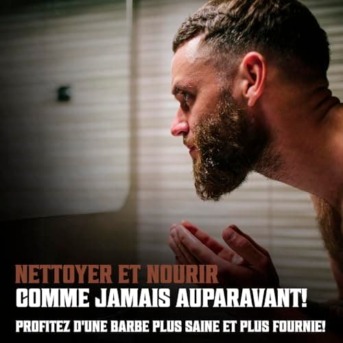 Viking Revolution - Shampoing Barbe Homme & Après Shampoing Barbe Homme - Huile d'Argan & de Jojoba - Adoucit & Renforce - Parfum Bois de Santal - 500 ml x 2