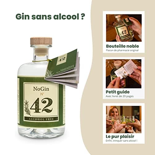 NoGin 42 - L'alternative au gin sans alcool avec les épices originales du Gin 42 | jnpr | Sans sucre | Compagnon idéal pour les cocktails sans alcool | A servir avec l'eau tonique Thomas Henry