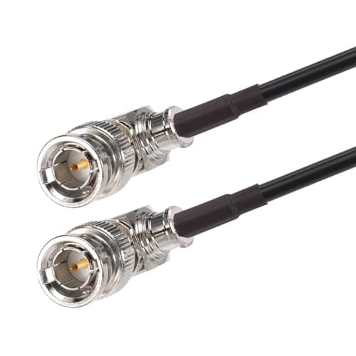 Superbat Câble BNC 1m 3G/6G/HD SDI Câble Belden 1855A Câble 75ohm BNC Double Mâle à Angle Droit SDI Câble Vidéo pour HD-SDI/3G-SDI/4K Caméra (Double Angle Droit,1 Pièce)