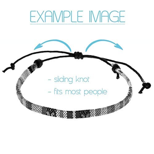 Made by Nami Surfer Bracelet pour hommes et femmes - boho hippie - accessoires de plage et de festival - fabriqués à la main - 100% coton écologique, imperméable et ajustable (Rose) (Bleu)