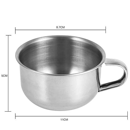 Bol de rasage - nouvelle tasse de savon à raser en métal en acier inoxydable bol tasse rasoir rasoir outil de mousse nettoyante pour homme