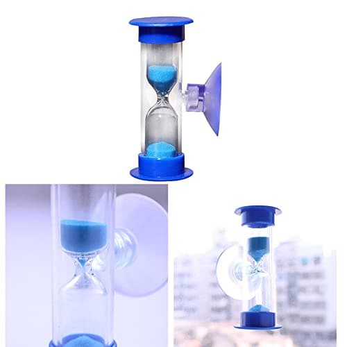 Sablier 3 min - Sable bleu - Sans pile - Minuteur de douche - Économie d'eau - Minuteur de brossage des dents