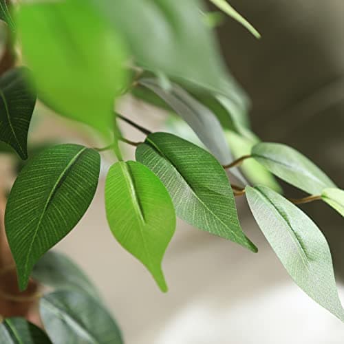 Kazeila Plante Artificielle Interieur 150cm Arbre Artificiel Ficus avec Troncs Naturels Fausse Plante Grande pour Intérieur Extérieur Maison Décoration