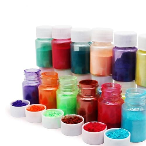 iSpchen Résine époxy couleur mica poudre résine époxy couleur pour savon couleur fabrication de bijoux vernis à ongles résine époxy fabrication de bougies bombes de bain slime rose clair