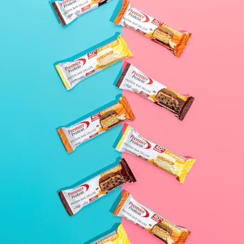 Premier Protein Bar Deluxe Chocolate Peanut Butter 12x50g - Haute teneur en protéines + Hydrates de carbone réduits + Sans huile de palme