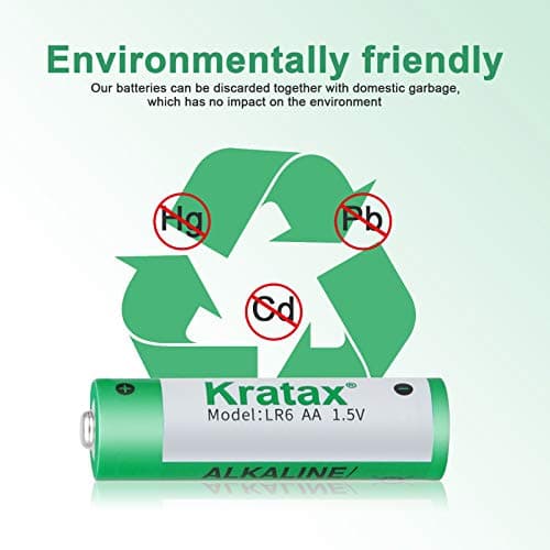 Kratax Pile alcaline AA 1,5 V LR6 [Pack de 24]